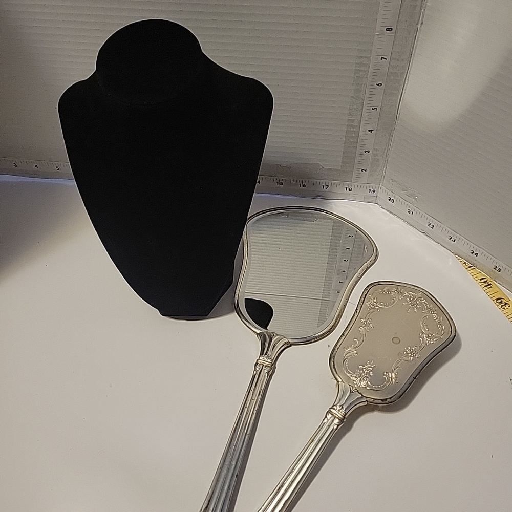 Vintage Silver Hand Mirror Set
